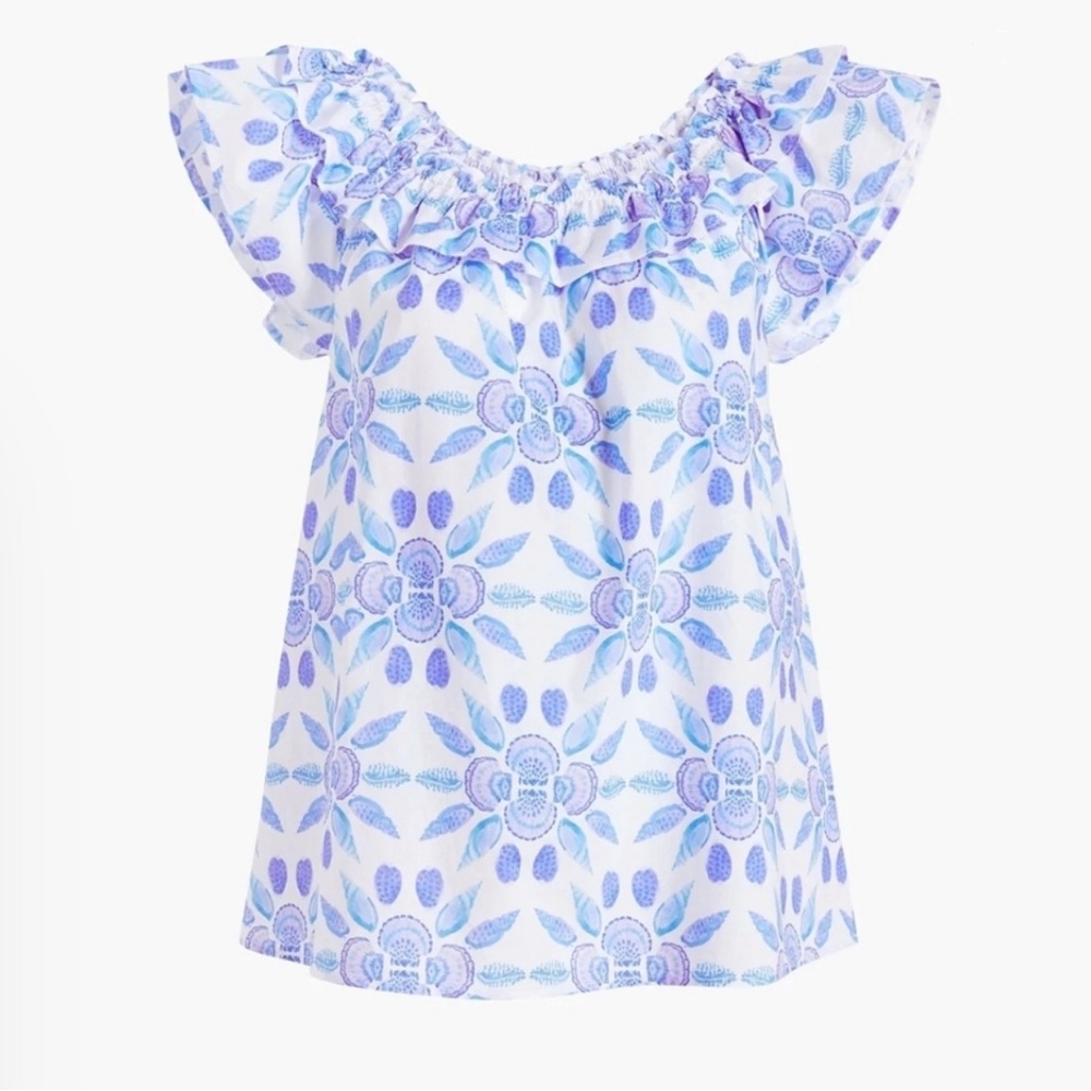 NWT Hill House The Augustine Top In Blue Shell
Mosaic Print